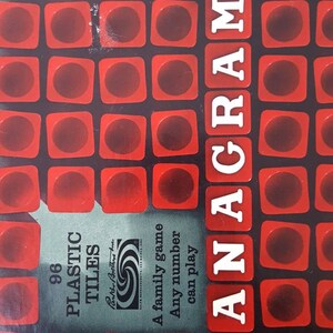 Vintage 1970s era Anagram game in original box. Word game. Parker Brothers. FREE SHIPPING