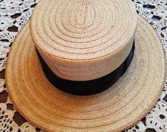 1920s Straw Boater - Etsy