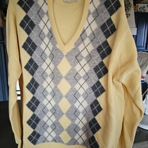 Vintage 1990s JH Collectibles 70% Lambswool Knit Argyle Vintage 1990s JH Collectibles 70% Lambswool Knit Argyle