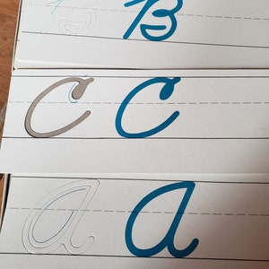 Vintage 1970 School Cursive Writing Letters Practice Uppercase - Etsy