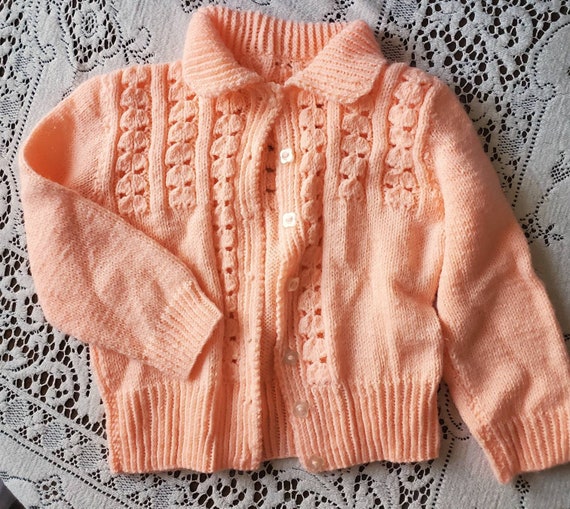 Baby girl peach cardigan sale