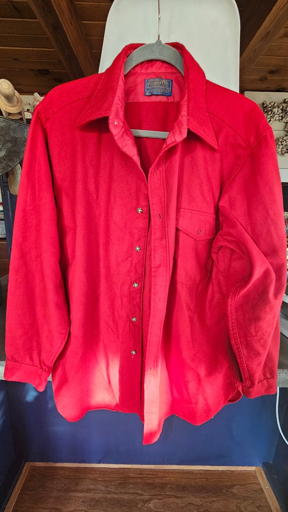 Vintage Pendleton wool men's red shirt size large
