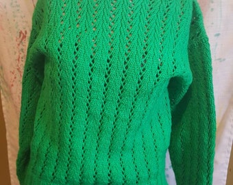 Kelly Green Sweater - Etsy