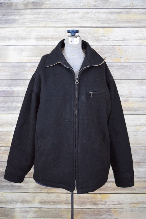 人気ランキング1位～（売れ筋商品） Men's Wool Black 1980s Vintage Zip-up California Coat/ ジャケット・アウター