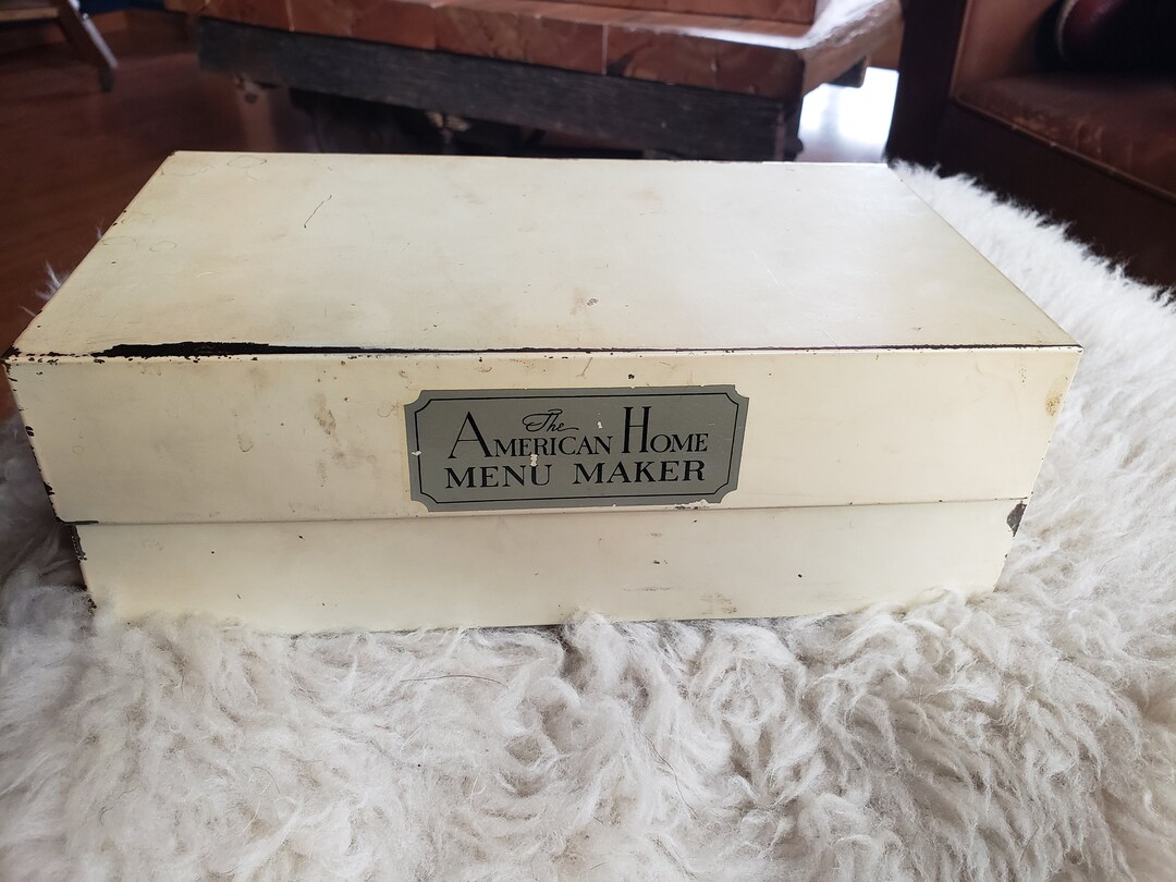 Extra Large Recipe Box Full of Time Tested Recipes. 11 X 6 X 4 Metal