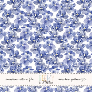 Watercolour Floral Seamless Pattern | DIGITAL DOWNLOAD | Floral Digital Paper, Spring Fabric Design, Easter Cottage Repeating File, Ditsy