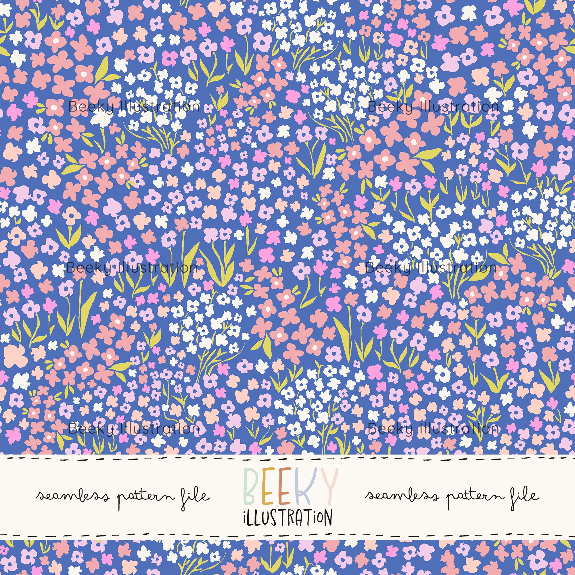 Ditsy Floral Seamless Pattern | DIGITAL DOWNLOAD | Spring Botanical ...