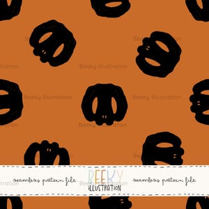 Halloween Seamless Pattern | DIGITAL DOWNLOAD | Spooky Season, Gothic Fabric Design, All Hallows Eve Surface Pattern, Halloween Digital