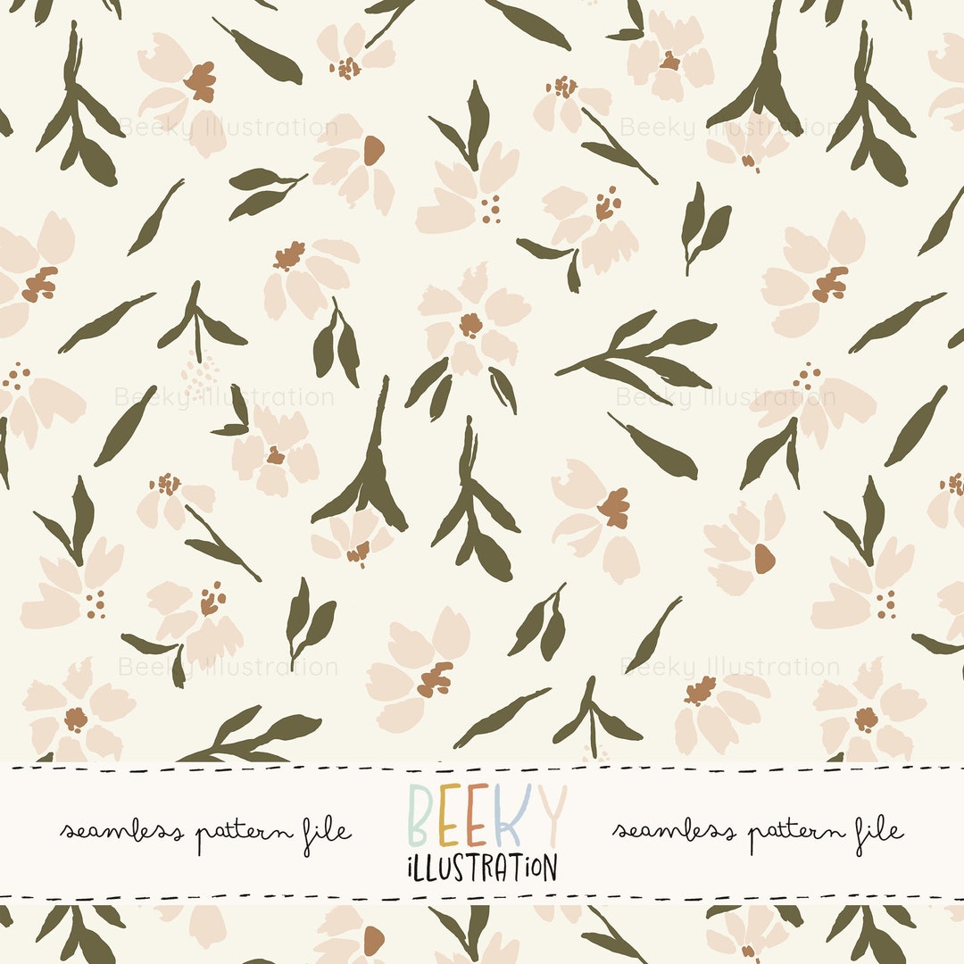 Boho Floral Seamless Pattern DIGITAL DOWNLOAD Floral Seamless Pattern ...