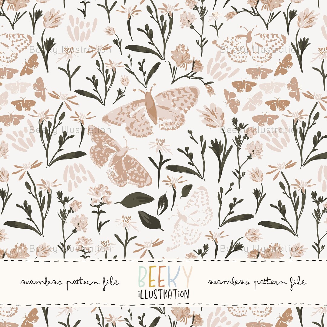 Boho Floral Seamless Pattern | DIGITAL DOWNLOAD | Floral Seamless File ...