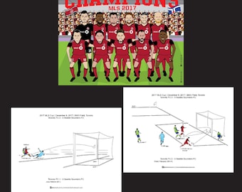 Sale- 3 Prints: Toronto FC 2017 Team + TFC's two Goals in MLS 2017 Final // Free Shipping Across Canada