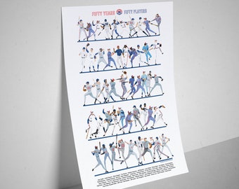 Minimalist Illustration Poster of Montreal Expos Legends -Print 11 x 17 in