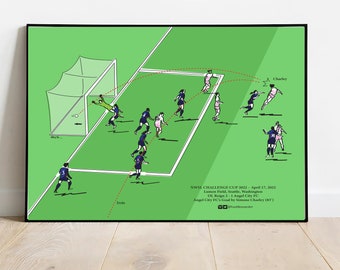 Simone Charley's Goal vs OL Reign // 11in by 8.5in // Soccer // Football
