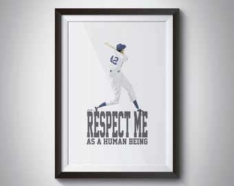 Jackie Robinson Poster // 8.5 in by 11 in