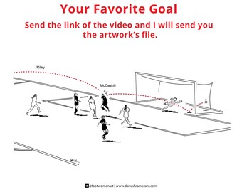 Custom Illustration of Your Favorite Soccer - Hockey Goal // A Sketch Artwork  // Digital File // No Print