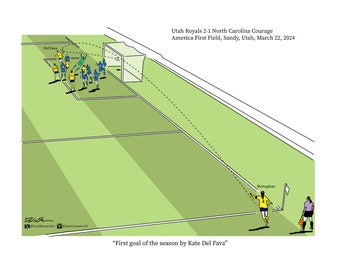 Utah Royals FC's First Goal of The Season //No Frame // 11in by 8.5in // Print Art