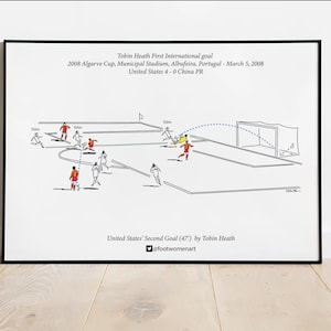Tobin Heath First International Goal, USWNT vs China, March 5, 2008 - 8.5in by 11in -No Frame