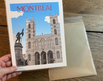 Montreal and Quebec Illustration Series // Mini-Poster // 8.5in x 11in // No Frame