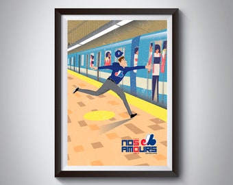The Expos Fan - Dedicated to 50th Anniversary of Montreal Expos- Print Illustration 8.5in x 11 in and 11in x17in