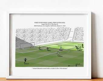 The Bay FC First EVER GOAL //No Frame // 11in by 8.5in // Print Art
