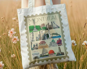 Montreal Special Edition Canvas Tote Bag 15x16Inch // Cotton Tote Bag //Montreal // Souvenir
