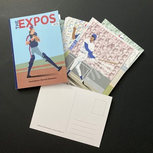 20 detachable handmade postcards pack featuring Montreal Expos legends // Expos // Montreal