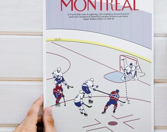 Cole Caufield's 50th goal of the Season for Canadiens//Habs// Canadiens// NHL//Montreal Canadiens//Not Framed //Free Delivery across Canada