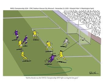 Gol do Orlando Pride no Campeonato da NWSL 2024 contra o Washington Spirit por Barbra Banda / NWSL / Orlando Pride / Arquivo Digital