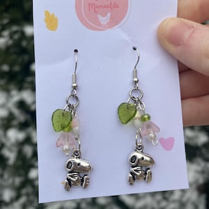 Cartoon Beagle Dog Cottagecore Earrings
