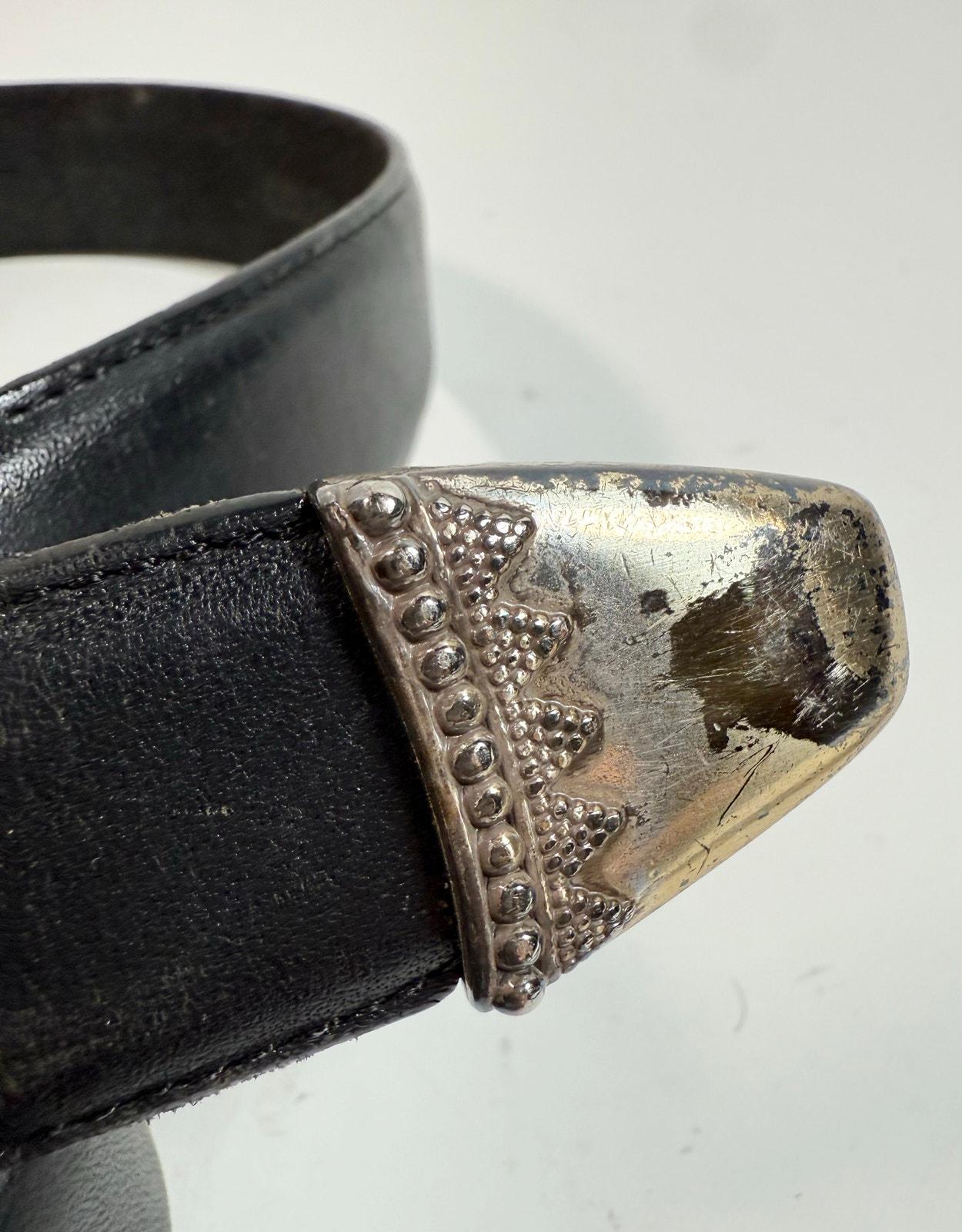 Vintage 1994 Silver Buckle Brighton Belt Size M - Etsy display picture 1