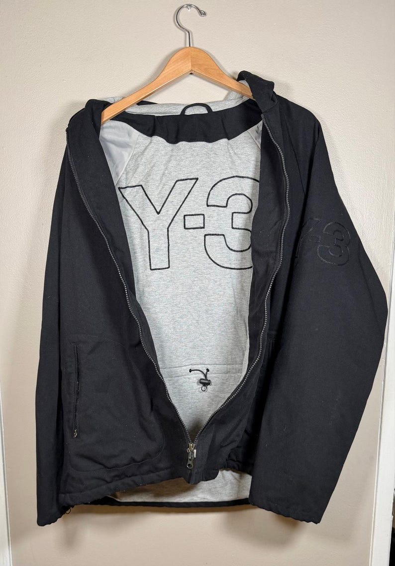 Yohji Yamamoto x Adidas Y3 Oversized Hooded Jacket Size M Bild 1