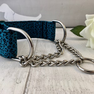 Half Check Dog Collar | Half Check Dog Collar and Lead | Half Check Collar | Chain Dog Collar | Chain Martingale Collar | Choker Dog Collar