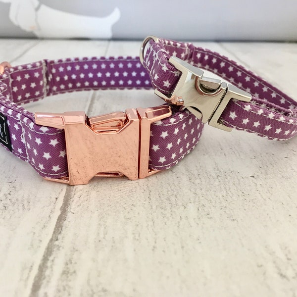 Dog Collar | Purple Dog Collar | Dog Collar Star | Dog Collar and Lead | Dog Collar in the UK | Pet Collar | Designer Dog Collar