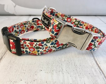 Liberty Dog Collar | Dog Collar | Floral Dog Collar | Ditsy Dog Collar | Dog Collar and Lead | Dog Collar in the UK | Designer Dog Collar