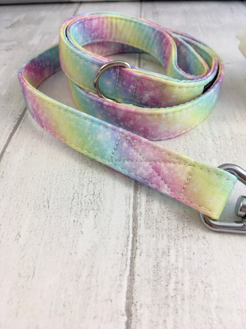 Girly Dog Collar Dog Collar UK Rainbow Dog Collar Dog Collar and Lead Set Dog Collar Pretty Dog Collar Colourful Dog Collar