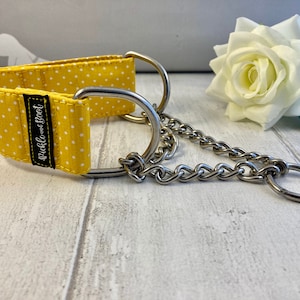 Half Check Dog Collar | Half Check Dog Collar and Lead | Half Check Collar | Chain Dog Collar | Chain Martingale Collar | Choker Dog Collar