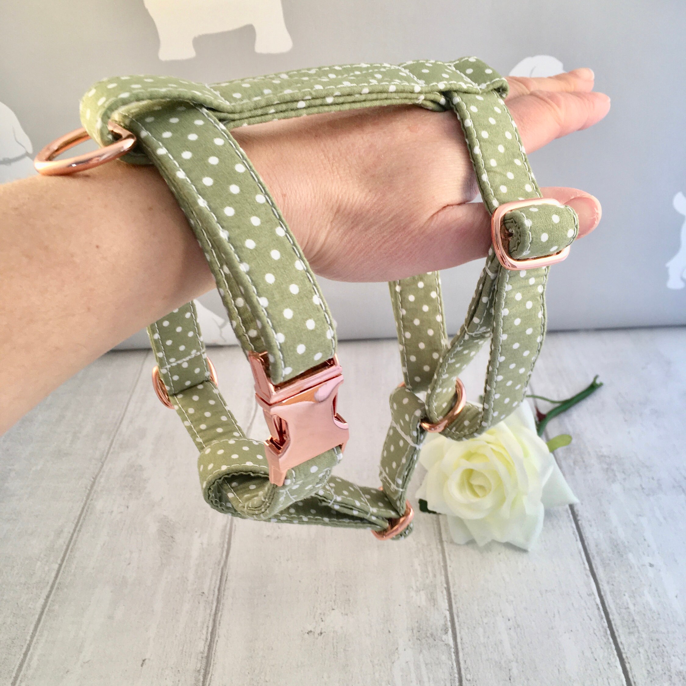 Dog Harness Strap Dog Harness Olive Green Dog Harness Etsy