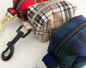 Dog Poop Bag Holder | Tartan Dog Poop Bag Holder | Dog Poo Pouch