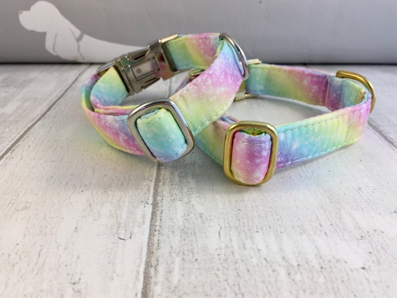 Girly Dog Collar Dog Collar UK Rainbow Dog Collar Dog Collar and Lead Set Dog Collar Pretty Dog Collar Colourful Dog Collar