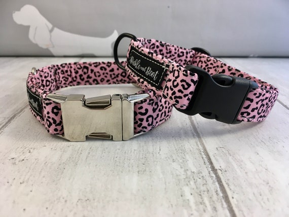 Dog Collar | Dog Collar and Lead Set |  Pink Dog Collar | Leopard Print dog Dog Collar | Dog Collar in the UK | Girly Dog Collar
