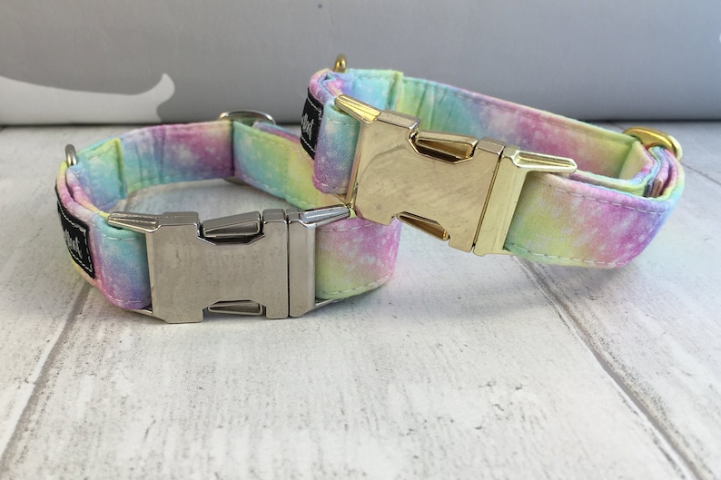 Girly Dog Collar Dog Collar UK Rainbow Dog Collar Dog Collar and Lead Set Dog Collar Pretty Dog Collar Colourful Dog Collar