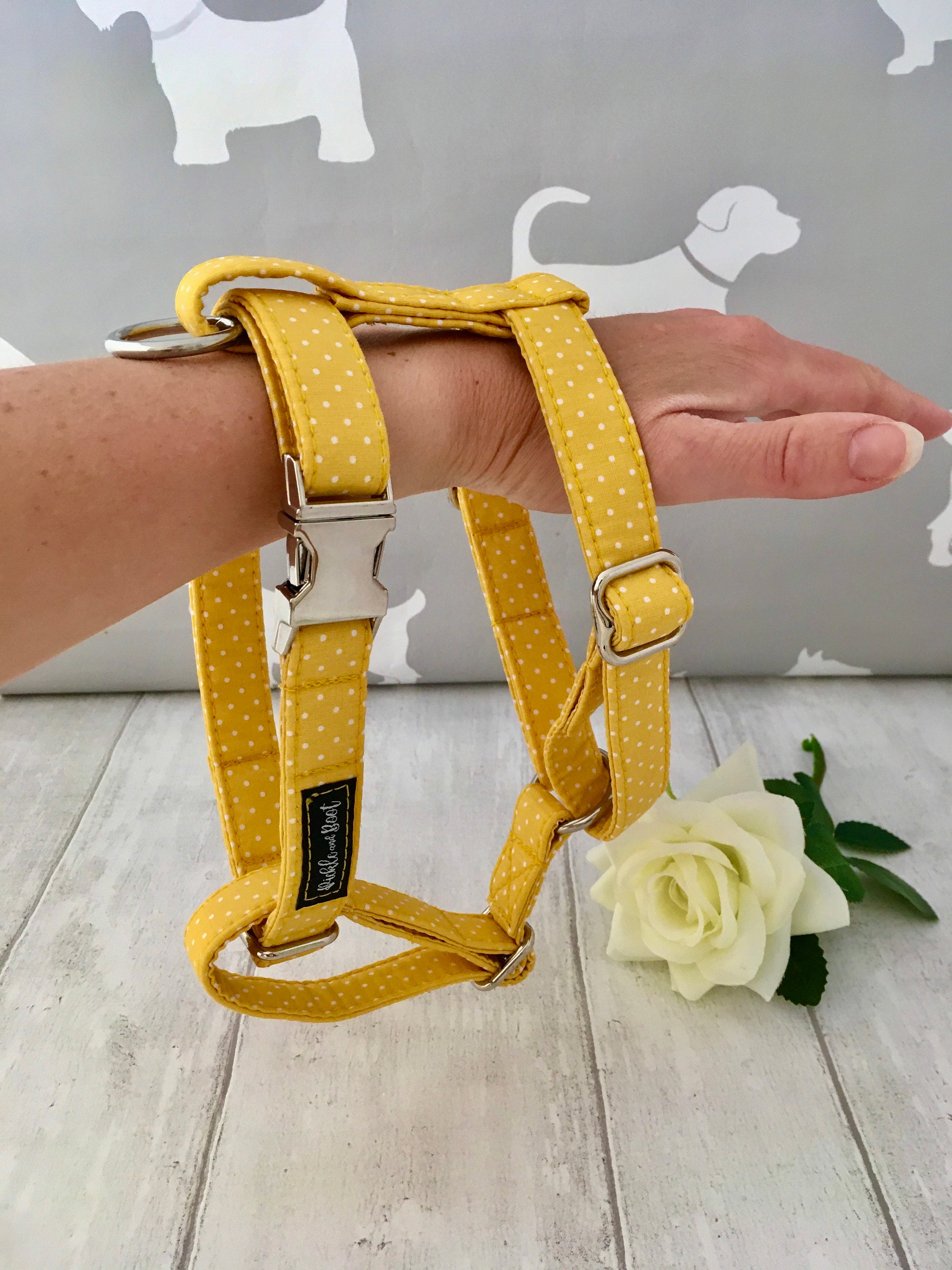 Dog Harness Mustard Dog Harness Strap Dog Harness Yellow Etsy UK