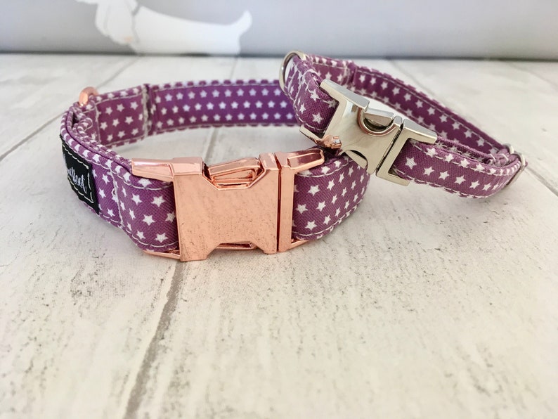Dog Collar Purple Dog Collar Dog Collar Star Dog Collar Etsy UK