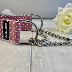 Half Check Collar | Half Check Dog Collar and Lead | Half Check Collar | Chain Dog Collar | Chain Martingale Collar | Choker Dog Collar