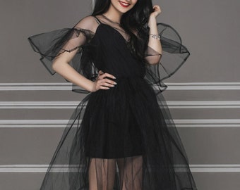 black tulle dress uk