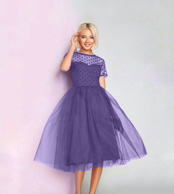 polka dot tulle dress