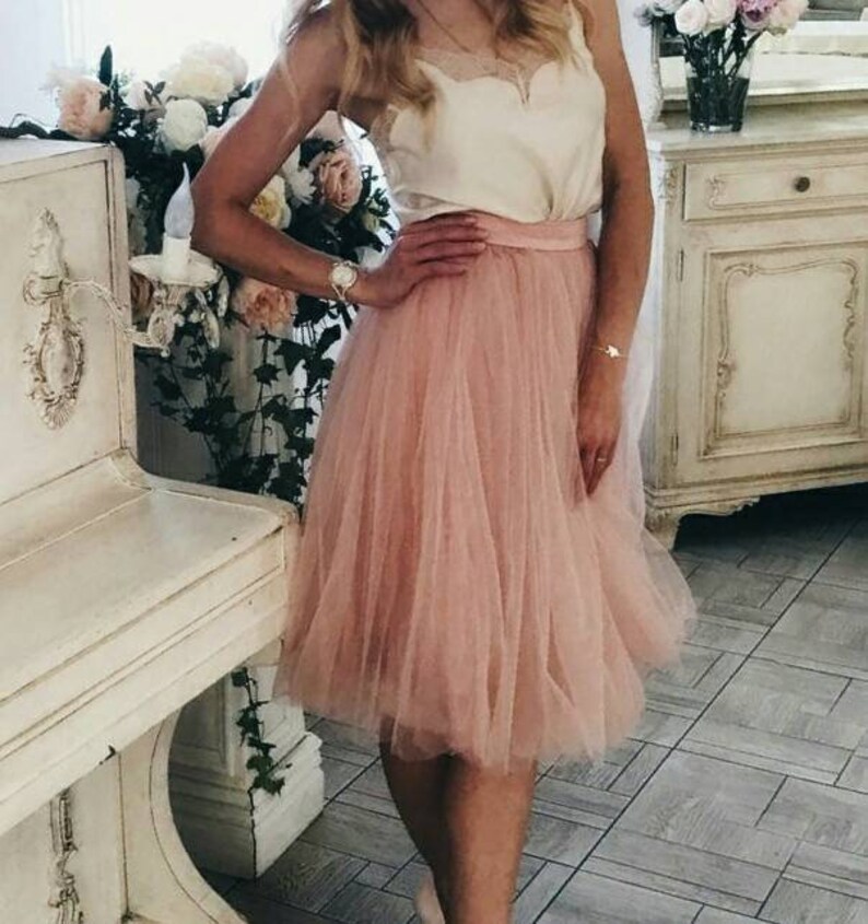 Wedding Tulle Skirt Bridesmaid Tulle Skirt Blush Tulle Skirt Bridal Tulle Skirt Bridesmaids skirt Tulle skirt Skirt Princess Skirt