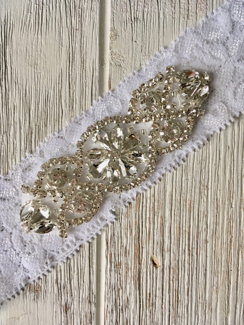 Wedding Garter Bridal Garter Lace Bridal Garter,Rhinestone Garter,Single Lace Garter,Flower Garter,Chiffon Flower Garter,Wedding Garter