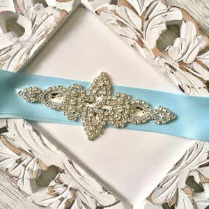 Light Blue Bridal Sash, Wedding Belt, Bridal Belt, Flower Girl Dress Sash, Bridesmaid Belt, Satin Sash, Wedding Dress Belt, Simple Sash Belt