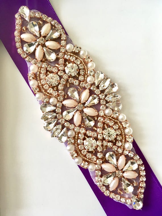 Strass Ceinture De MariÃ©e Ceinture De Mariage Mauve, Violet